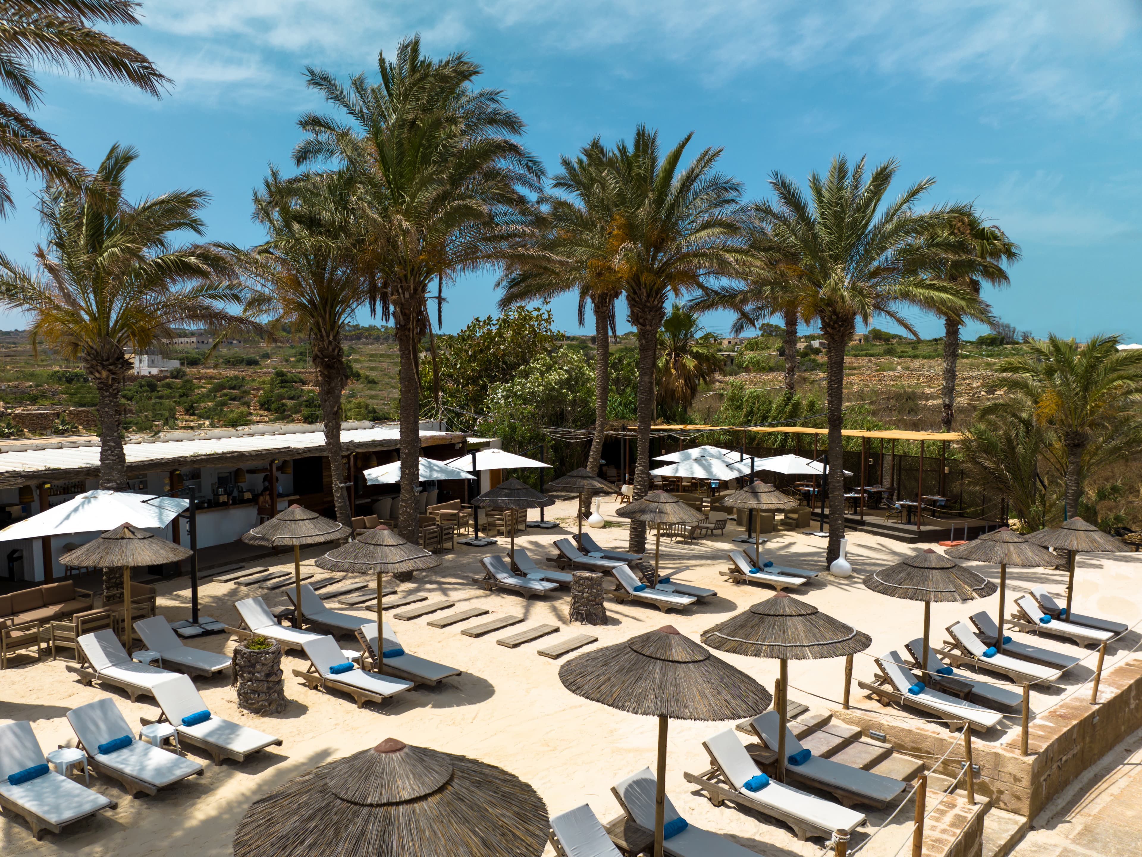 The private beach at Labranda Riviera Resort — MAC 2026 venue in Malta